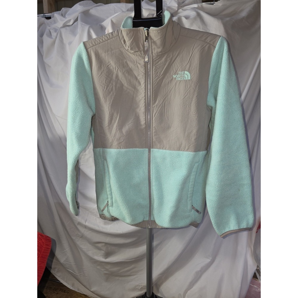 The North Face Youth/Juniors Turquoise/gray Denali Fleece Jacket Size XL‎